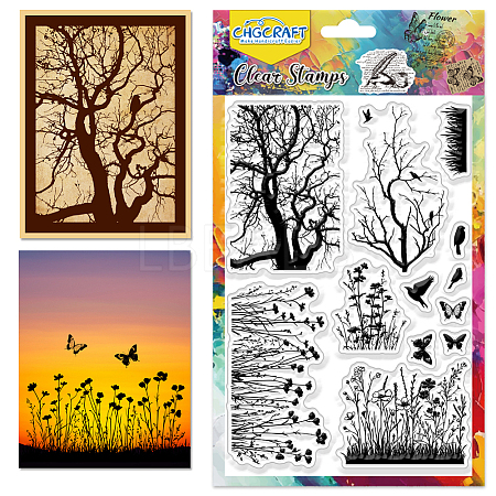 PVC Plastic Clear Stamps DIY-WH0618-0240-1