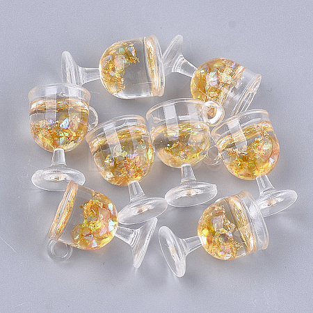 Resin Cup Pendants X-CRES-S359-10G-1