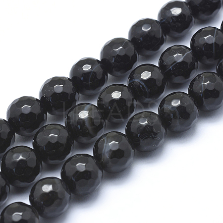 Natural Agate Beads G-J371-08-14mm-1