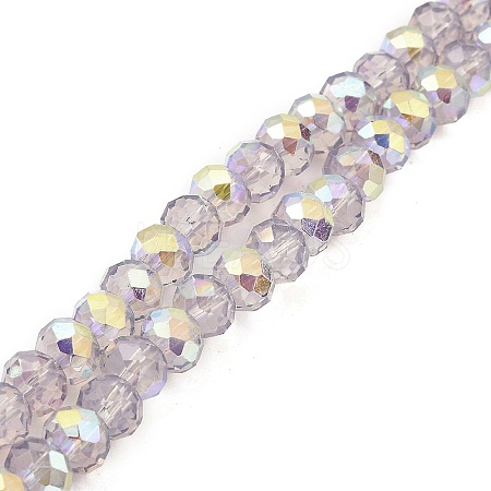 Baking Painted Transparent Glass Beads Strands DGLA-A034-J8mm-B07-1