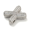 Platinum Plated Brass Micro Pave Cubic Zirconia Pendants KK-L073-001P-X-2