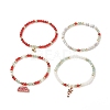 4Pcs 4 Style Natural & Synthetic Mixed Gemstone Stretch Bracelets Set BJEW-JB09212-4
