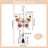 Butterfly Glass & Acrylic Wind Chimes HJEW-WH0042-89-2
