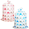 2Pcs 2 Colors Christmas Rectangle Plastic Elephant Print Gift Storage Big Bags ABAG-WH20010-07-1