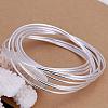 Classical Design Brass Rolling Bangles For Women BJEW-BB12379-5