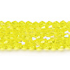 Transparent Electroplate Glass Beads Strands GLAA-F029-4mm-D21-1