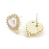 Alloy Glass Rhinestone and Plastic Imitation Pearl Stud Earring Finding Accessories FIND-U006-10G-2