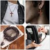 DIY Cross Wood Pendant Decoration Making Kit DIY-GL0004-110-7