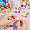 96Pcs 16 Colors Spray Painted Acrylic Beads OACR-GO0001-01-3