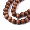 Painted Natural Wood Beads Strands WOOD-S053-54L-3
