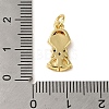 Brass Micro Pave Colorful Cubic Zirconia Glass Pendants KK-R162-026H-G-3