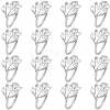 16Pcs Christmas Theme Alloy Napkin Rings AJEW-GF0013-16P-1