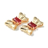 Brass Pave Cubic Zirconia Connector Charms KK-L208-01G-01-3
