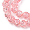 Spray Painted Crackle Glass Beads Strands CCG-Q001-8mm-03-3