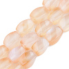Natural Yellow Agate Beads Strands G-S359-128-1