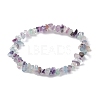 Natural Fluorite Chips Beaded Stretch Bracelets for Women BJEW-JB10046-11-1