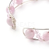 Natural & Synthetic Mixed Gemstone Beads Reiki Healing Cuff Bangles Set for Girl Women X1-BJEW-TA00023-12
