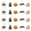 12Pcs 6 Style Halloween Theme Alloy Enamel Pendants ENAM-FS0001-46-7