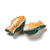 Handmade Printed Porcelain Beads PORC-E015-17D-2