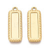 304 Stainless Steel Pendant Cabochon Settings STAS-N108-65G-1