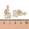 Brass Micro Pave Cubic Zirconia Pendants KK-T070-56G-3