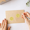 Gold Foil Paper Picture Stickers STIC-WH0030-003-5