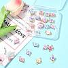 24Pcs 9 Colors Alloy & Resin Rose Flower Connector Charms FIND-FS0004-71-7