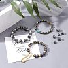 Electroplated Natural Lava Rock Beads G-NB0001-91B-2