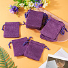20Pcs Rectangle Polyester Imitation Burlap Packing Pouches Drawstring Bags ABAG-TA0002-02-5