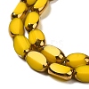 Electroplate Opaque Color Glass Beads Strands EGLA-Q127-A01-02B-3