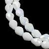 Opaque Solid Color Electroplate Glass Beads Strands EGLA-N013-P4mm-B02-3