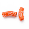 Opaque Spray Painted Acrylic Beads MACR-S372-001F-B09-2