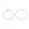 Brass Hoop Earring Findings X-KK-T038-428G-2