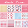 24Pcs 12 Styles Scrapbook Paper Pads DIY-WH0028-47F-6