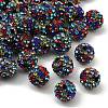 Polymer Clay Pave Rhinestone Beads RB-Q197-10mm-30-1