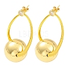 Rack Plating Brass Round Ball Dangle Stud Earrings EJEW-K245-29G-1