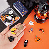 SUNNYCLUE 20Pcs 10 Styles Halloween Opaque Resin Pendants RESI-SC0002-49-3