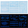 6 Sheets Luminous Paper Tattoo Stickers STIC-TAC0001-007B-1