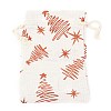 Christmas Theme Cotton Fabric Cloth Bag X-ABAG-H104-B19-2