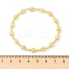 Brass Round Beaded Stretch Bracelets for Women Men BJEW-Z129-01G-3