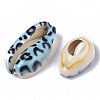 Printed Natural Cowrie Shell Beads SSHEL-R047-01-B05-3