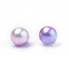 Rainbow Acrylic Imitation Pearl Beads OACR-R065-3mm-A13-2