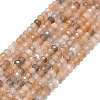 Natural Peach Moonstone Beads Strands G-G106-A34-01-1