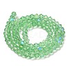 Transparent Electroplate Glass Beads Strands EGLA-A039-T4mm-L24-2
