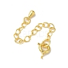 Rack Plating Brass Ends with Chain and Clasps KK-F873-01G-02-1