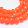 Baking Painted Imitation Jade Glass Round Bead Strands X-DGLA-Q021-6mm-32-1