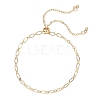 Brass Cable & Figaro Chain Slider Bracelets for Women BJEW-JB13156-2