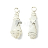 2Pcs Electroplated Natural Quartz Crystal Dyed Copper Wire Wrapped Pendants PALLOY-JF03163-02-1