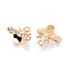 Alloy Rhinestone and Enamel Pendants PALLOY-T092-41G-01-2