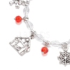 Glass Beaded Link Bracelets for Women BJEW-JB12559-3